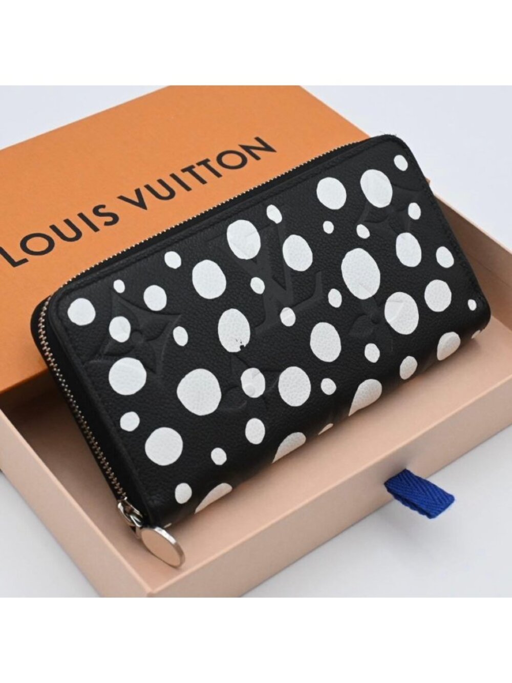 Louis Vuitton Yayoi Kusama Zippy Wallet Empreinte Black